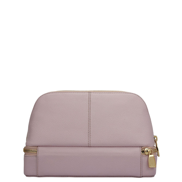 Wax Leather Vanity Case - Lavender