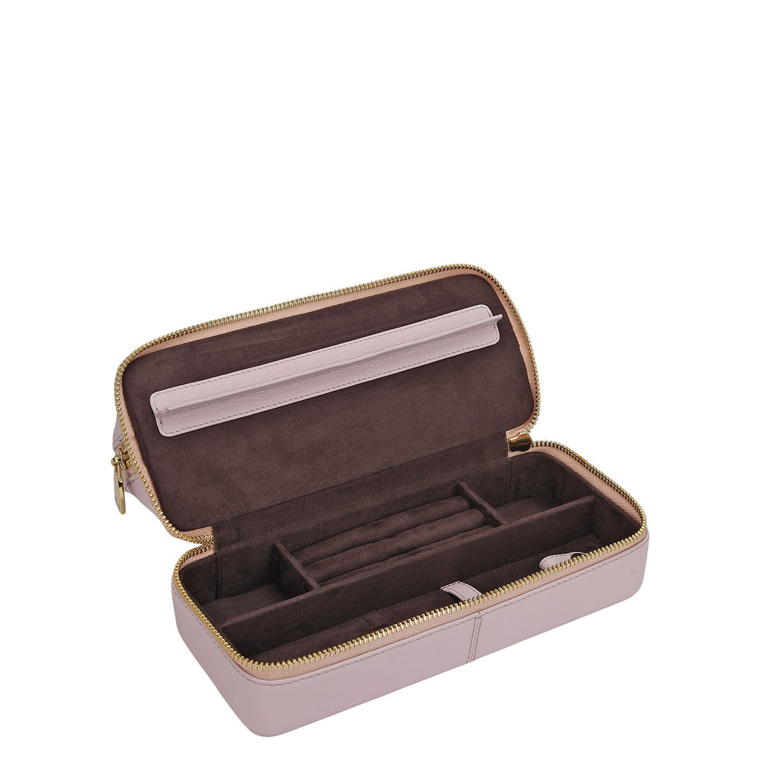 Wax Leather Vanity Case - Lavender