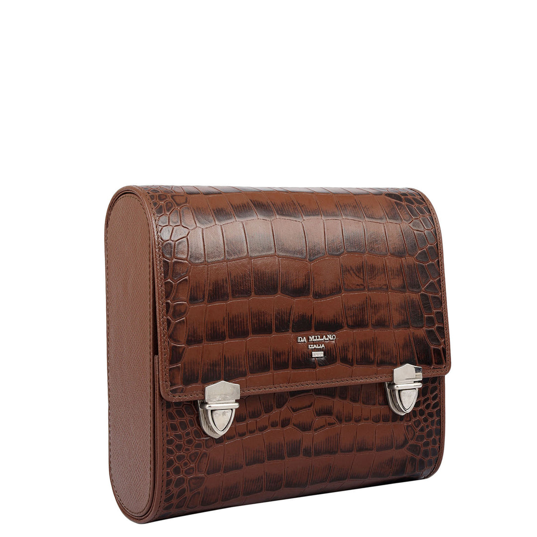 Croco Leather Watch Box - Date