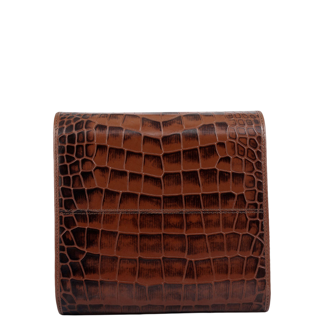 Croco Leather Watch Box - Date