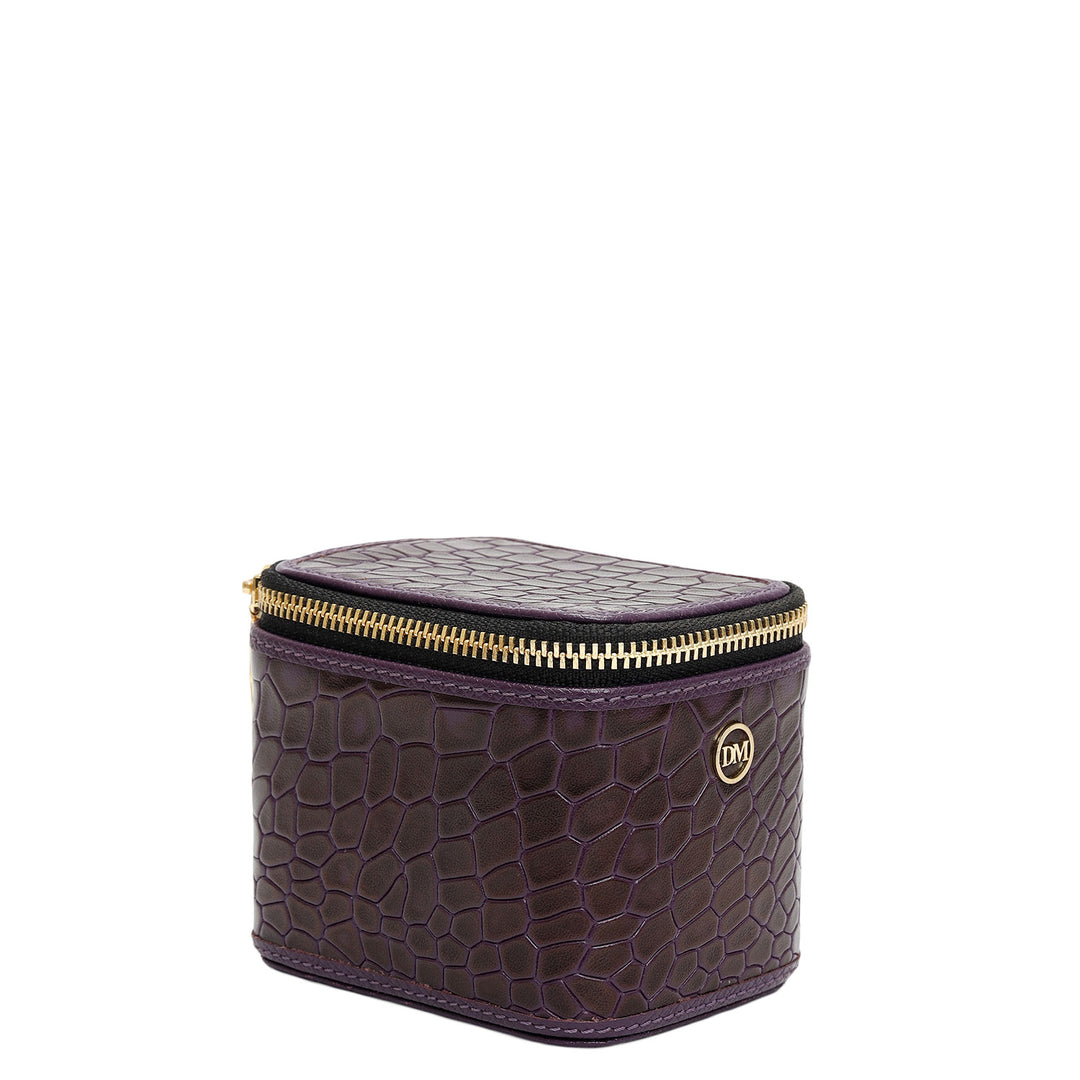 Croco Leather Watch Box - Grapevine