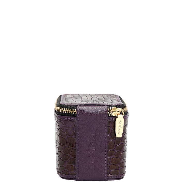 Croco Leather Watch Box - Grapevine
