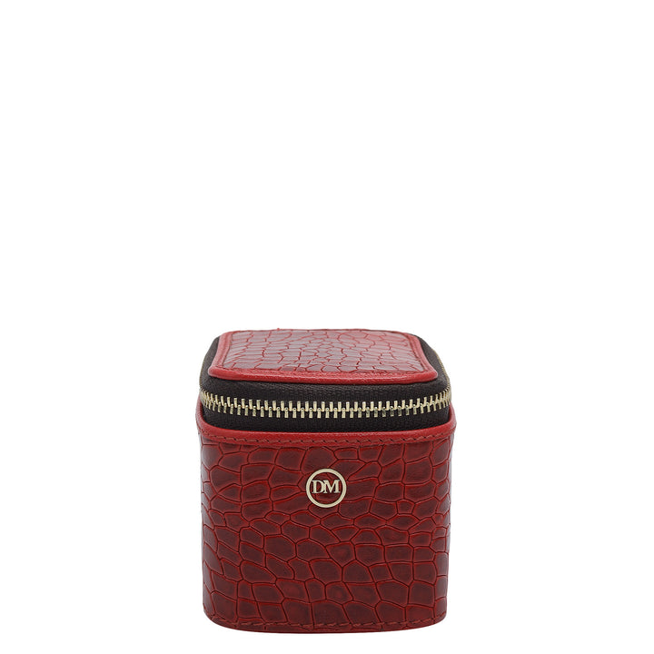 Croco Leather Watch Case - Red