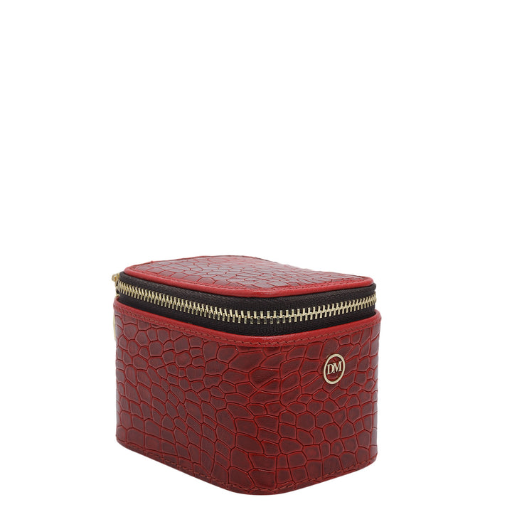 Croco Leather Watch Case - Red
