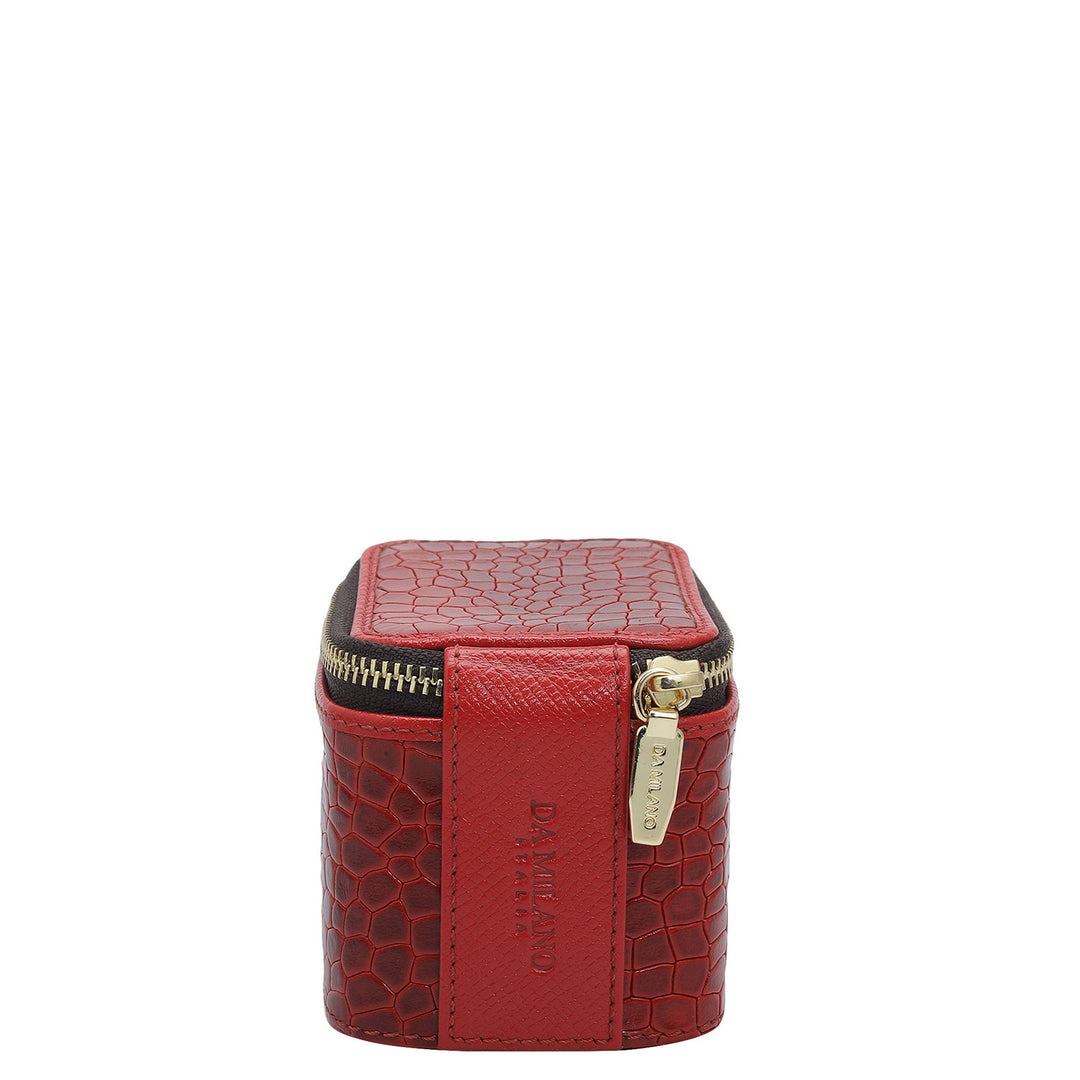Croco Leather Watch Case - Red
