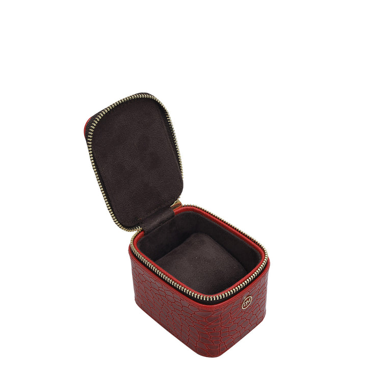 Croco Leather Watch Case - Red