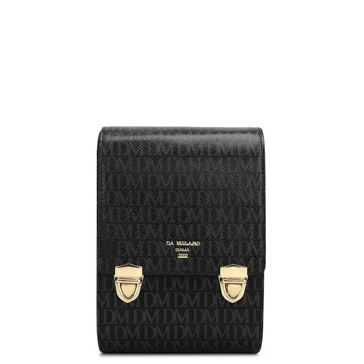 Monogram Leather Watch Box - Black