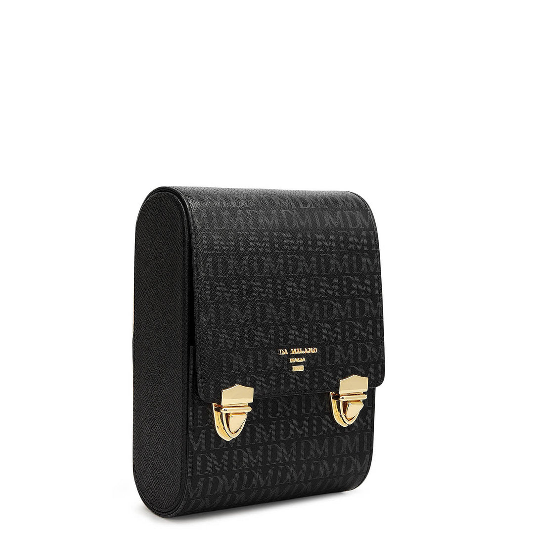 Monogram Leather Watch Box - Black