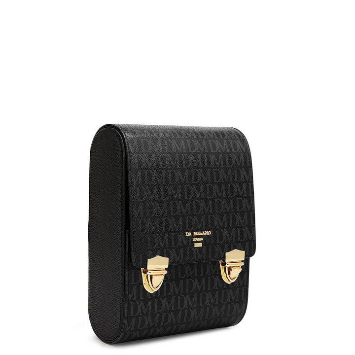 Monogram Leather Watch Box - Black