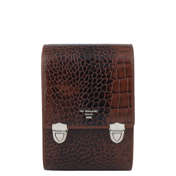 Croco Leather Watch Box - Date