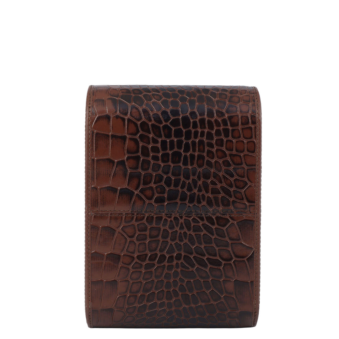 Croco Leather Watch Box - Date