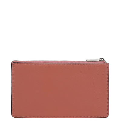 Franzy Leather Ladies Wallet - Salmon