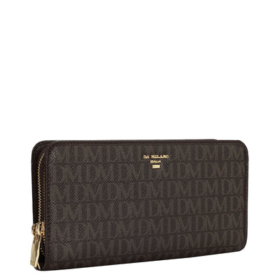 Monogram Franzy Leather Multi Pouch - Chocolate