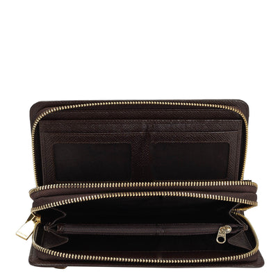 Monogram Franzy Leather Multi Pouch - Chocolate