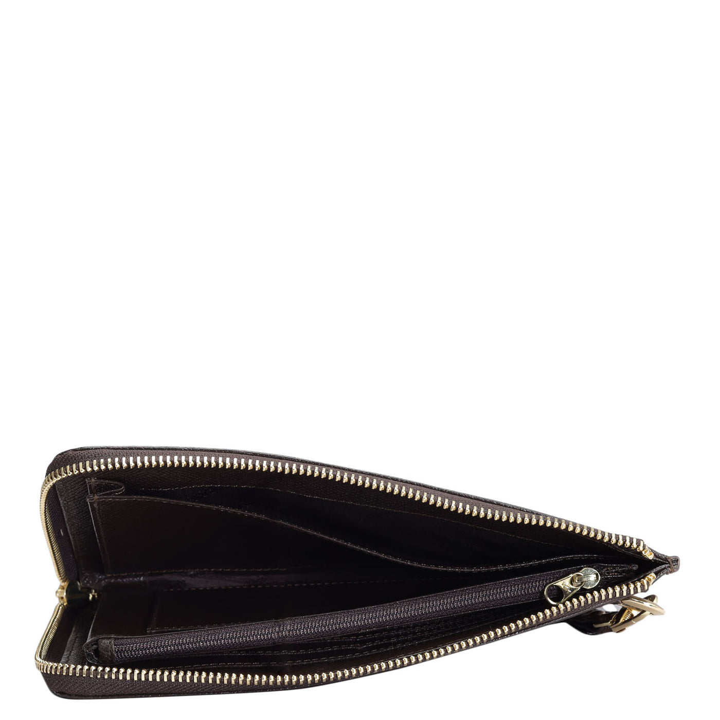Croco Leather Multi Pouch - Brown