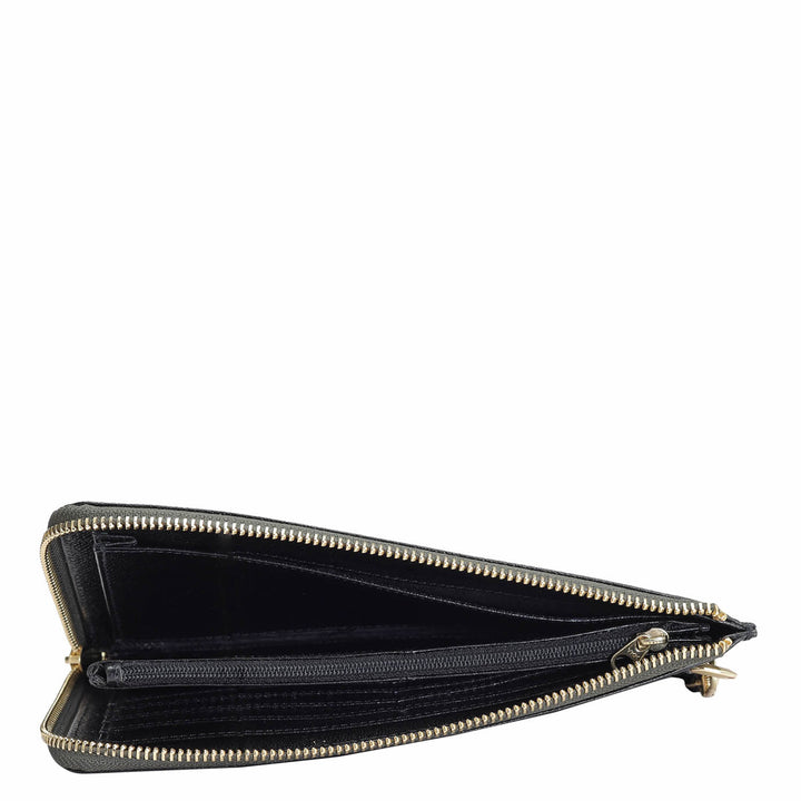 Croco Leather Multi Pouch - Military Green