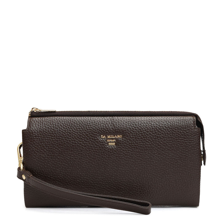 Wax Leather Ladies Wallet - Chocolate