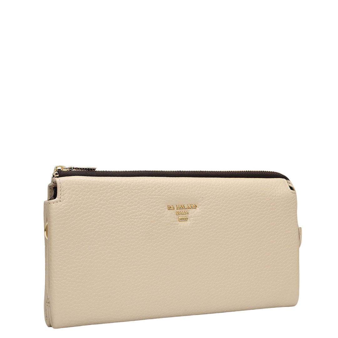 Wax Leather Ladies Wallet - Dove