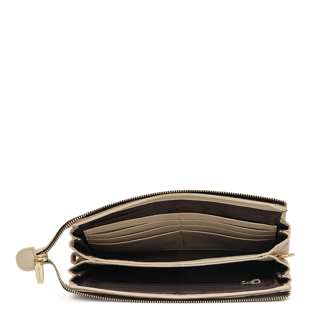 Wax Leather Ladies Wallet - Dove