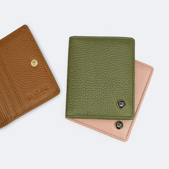 9 Slots Leather Card Case - Fern