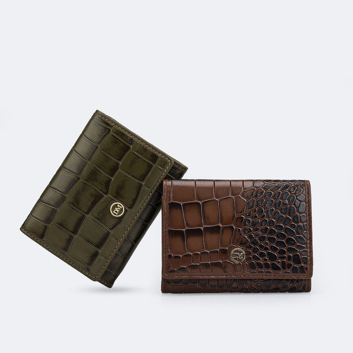 3 Slots Leather Card Case - Date