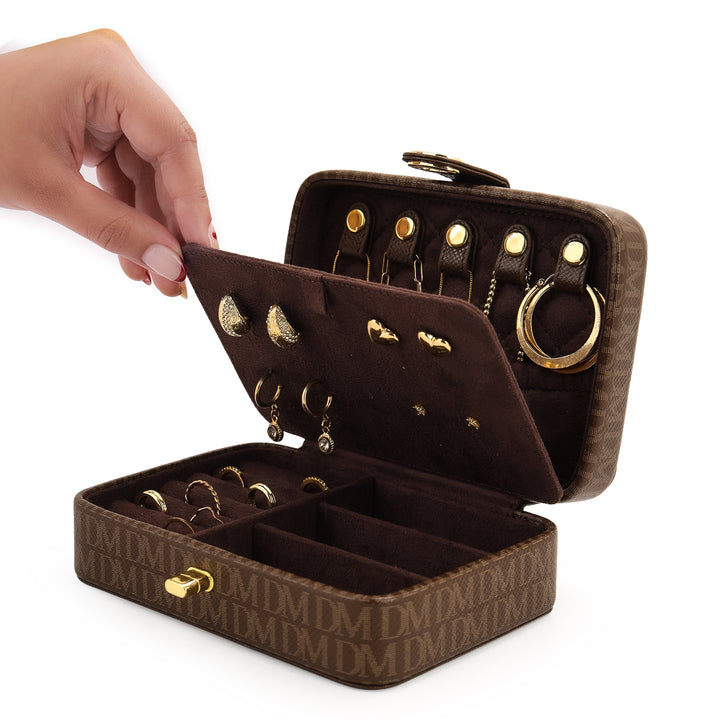 Monogram Jewellery Case - Walnut