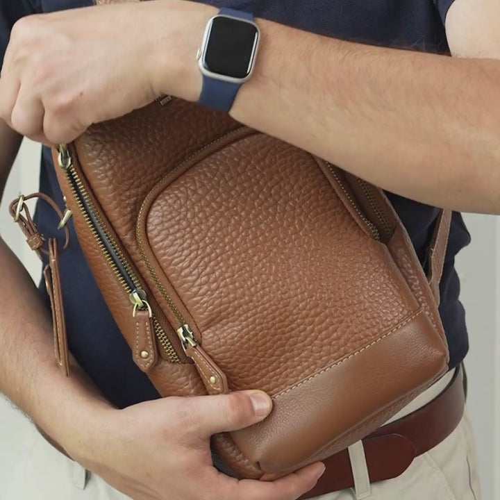Bub Leather Crossbody - Tan