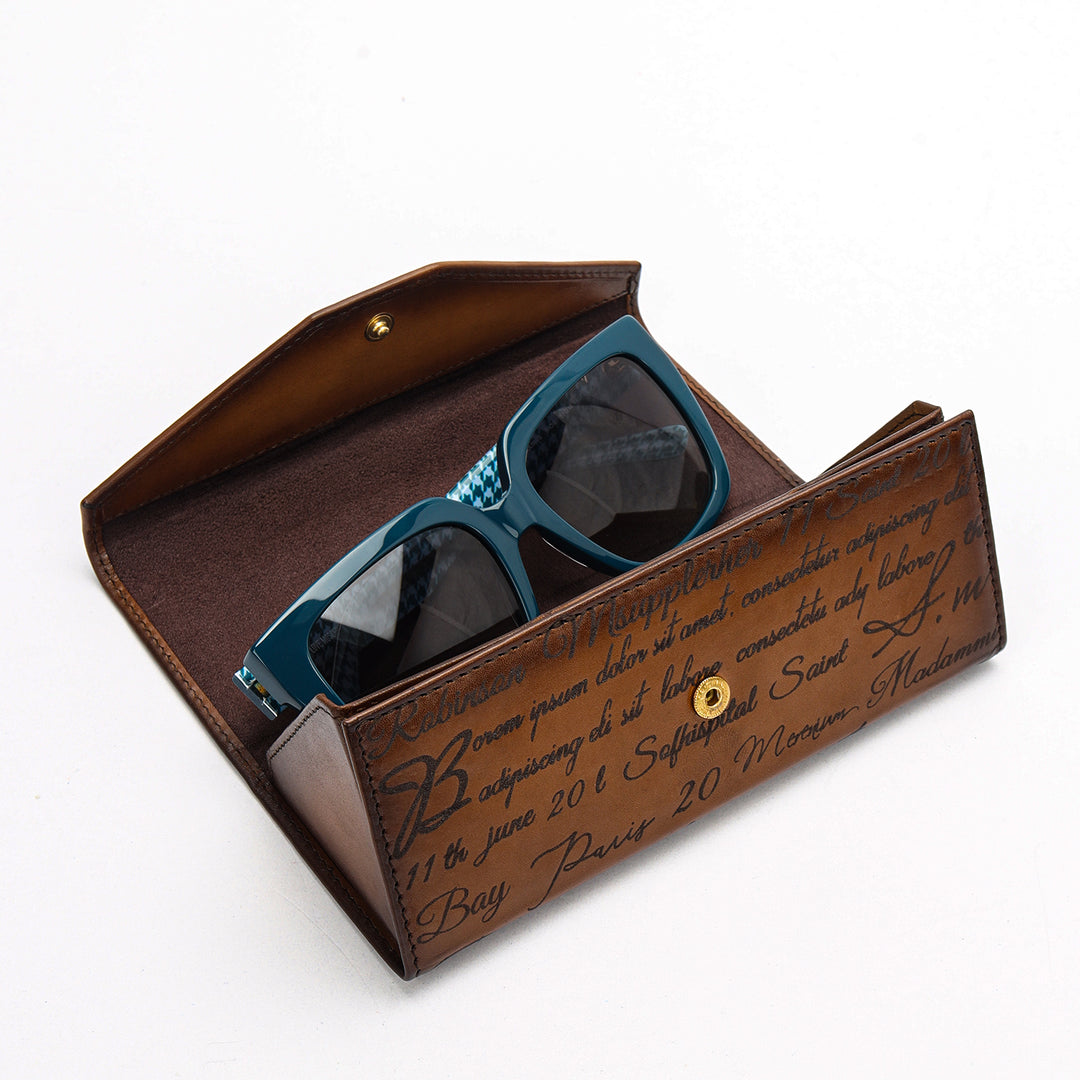 Signato Leather Spectacle Case - Cognac
