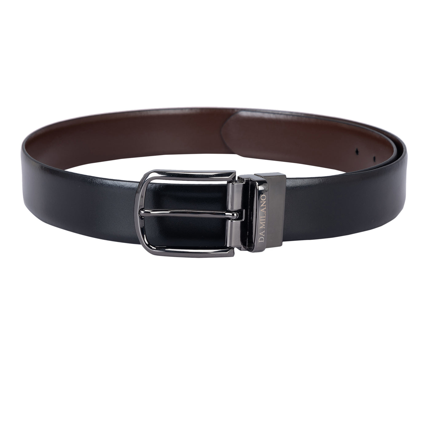 Semi Formal Plain Leather Mens Belt - Black & Brown