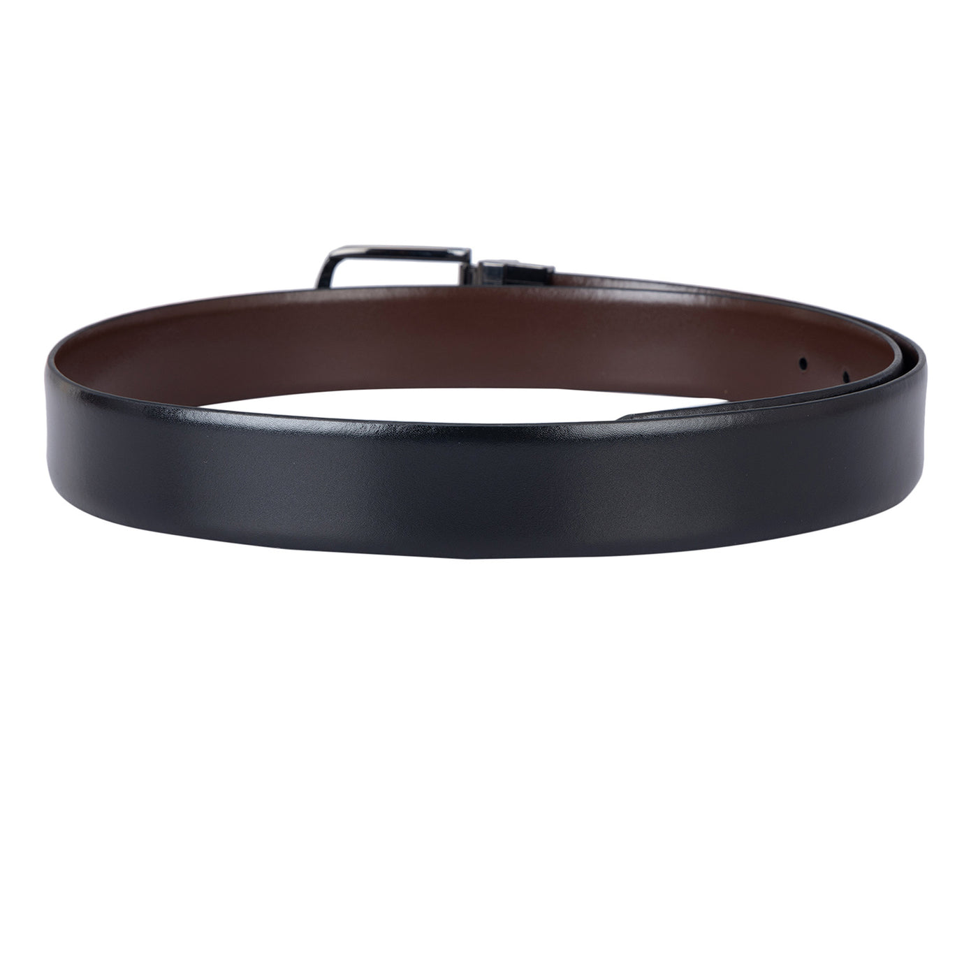 Semi Formal Plain Leather Mens Belt - Black & Brown