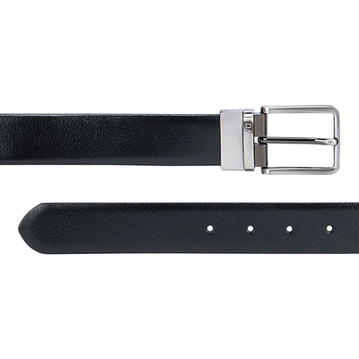 Formal Wax Leather Mens Belt - Black & Cognac