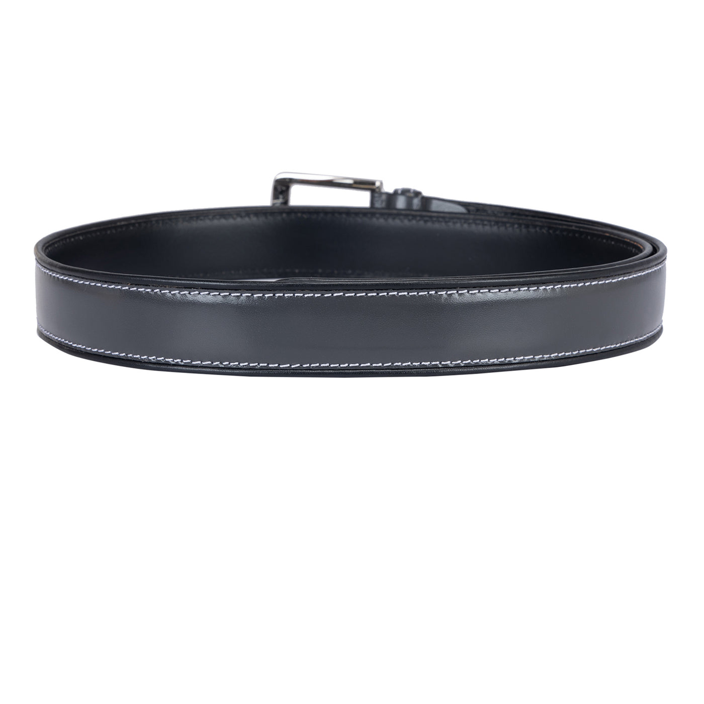 Casual Plain Leather Mens Belt - Grey