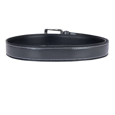 Casual Plain Leather Mens Belt - Grey