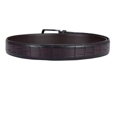 Casual Croco Leather Belt - Brown