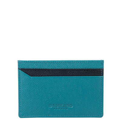 Franzy Leather Card Case - Teal