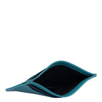 Franzy Leather Card Case - Teal