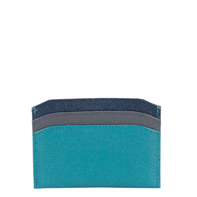 Franzy Leather Card Case - Teal