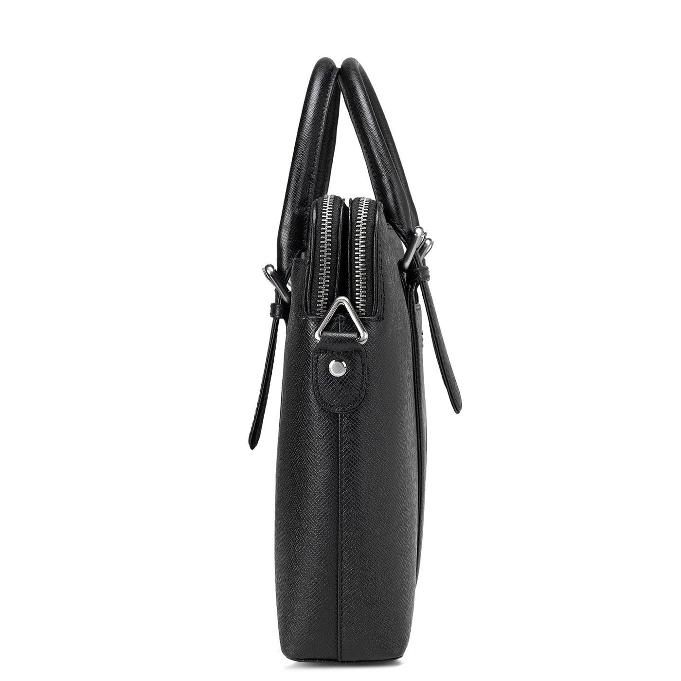 Franzy Leather Laptop Bag - Black