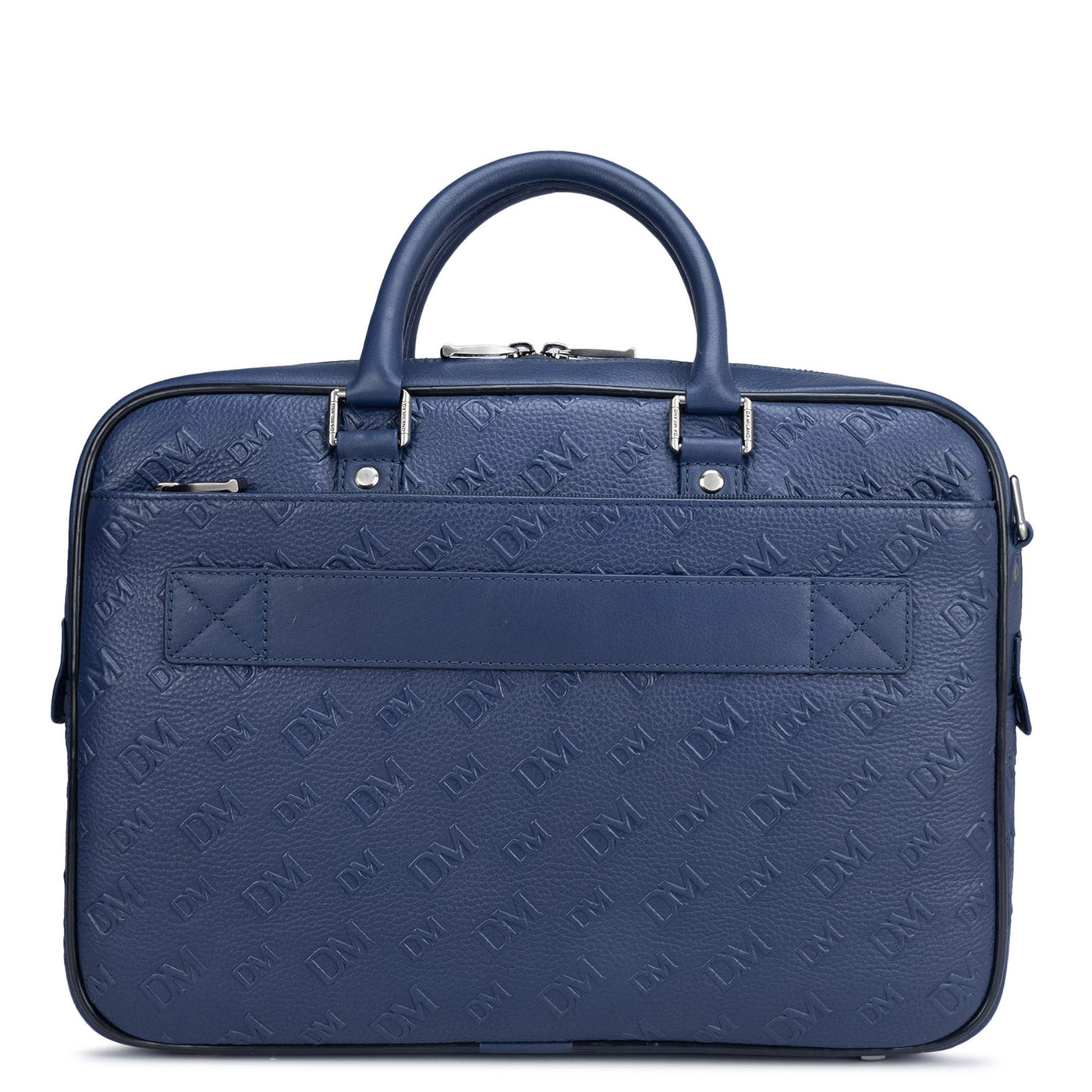 Patriot Blue Wax Monogram Leather Laptop Bag - Upto 14"