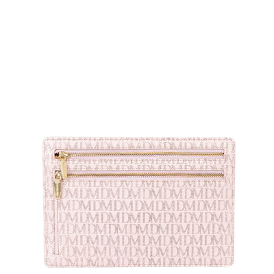 Small Monogram Franzy Leather Clutch - Blush