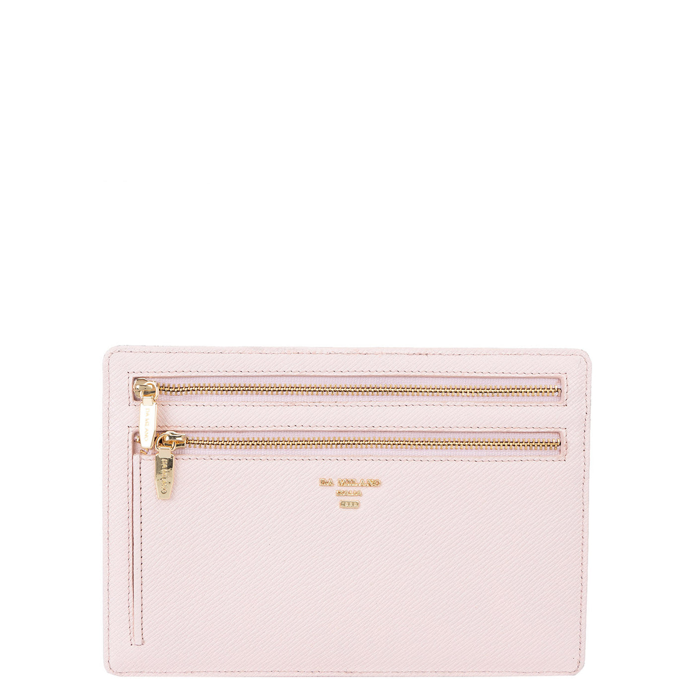 Small Monogram Franzy Leather Clutch - Blush