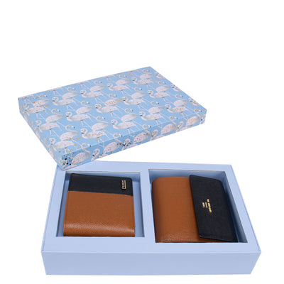 Cognac Men & Ladies Wallet Gift Set
