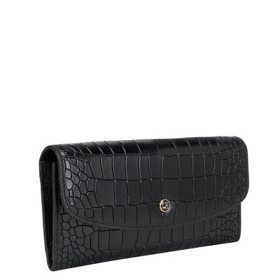 Black Croco Textured Ladies & Mens wallet Gift Set