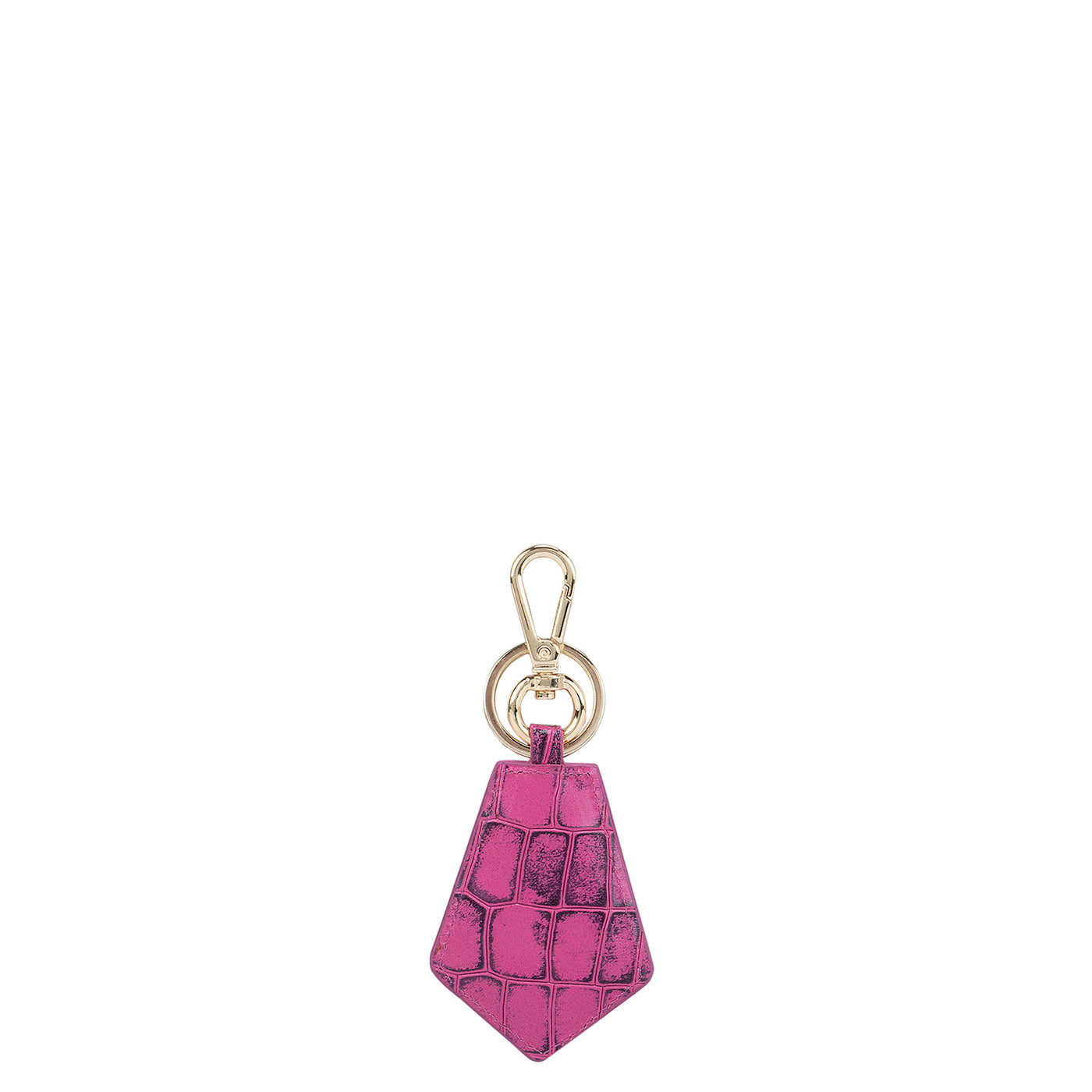 Pink Croco Textured Ladies Wallet & Key Chain Gift Set