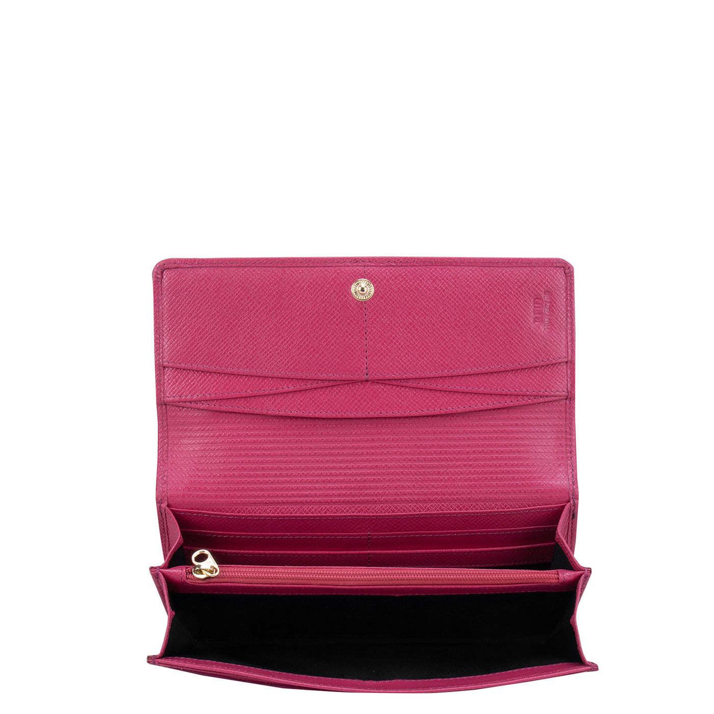Pink Croco Textured Ladies Wallet & Key Chain Gift Set