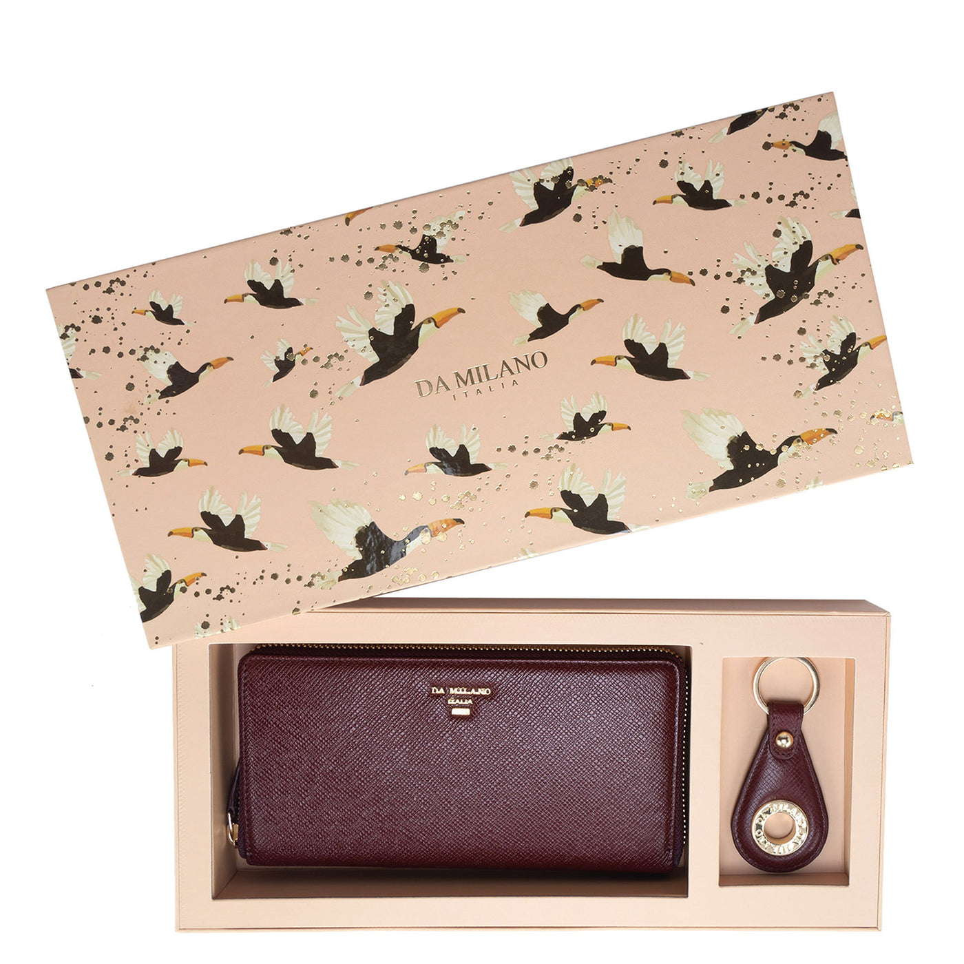 Maroon Franzy Ladies Wallet & Keychain Gift Set
