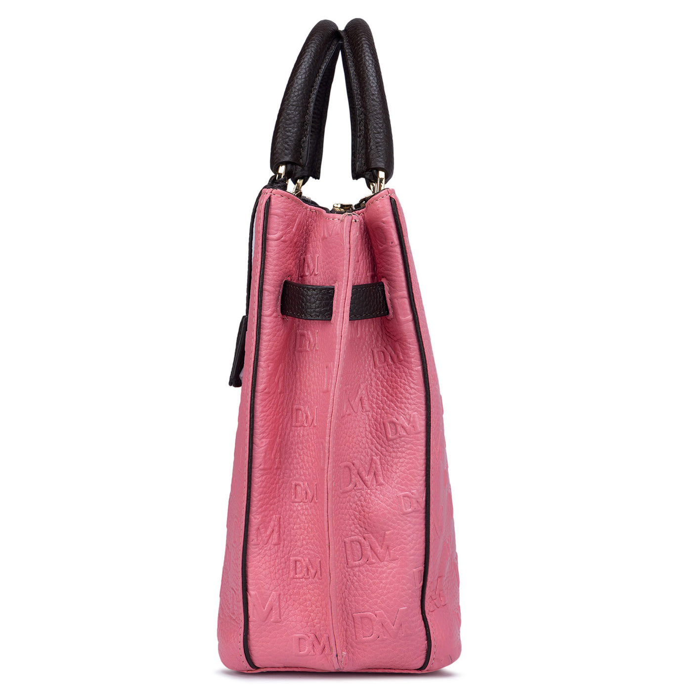 Medium Wax Monogram Leather Satchel - Hyper Pink