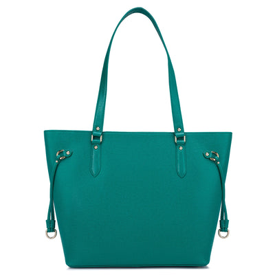 Large Franzy Leather Tote - Green
