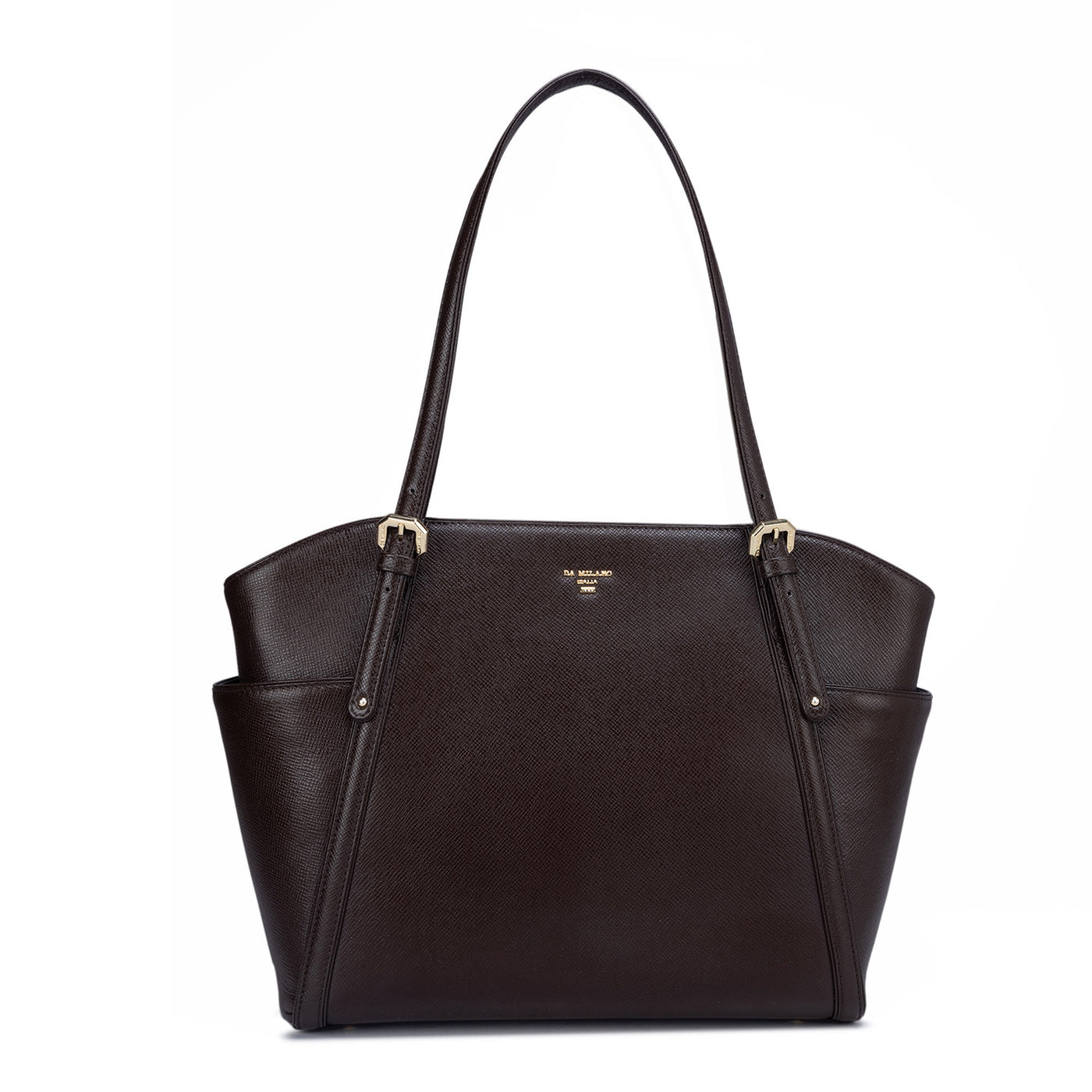 Large Franzy Leather Tote - Chocolate