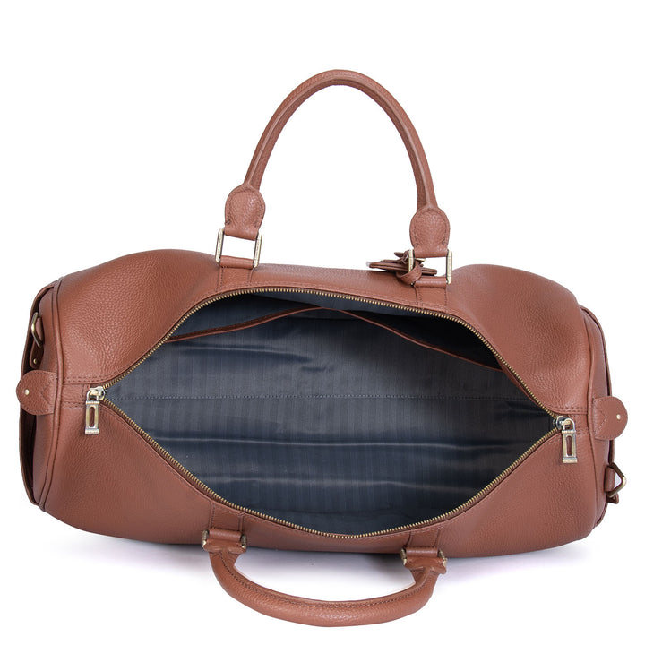 Wax Leather Luggage - Cognac